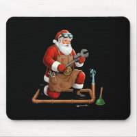Funny Plumber Santa Christmas Graphic