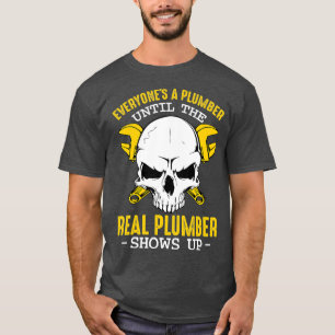 Funny Plumber Skull Pipefitter Pipeliner T-Shirt