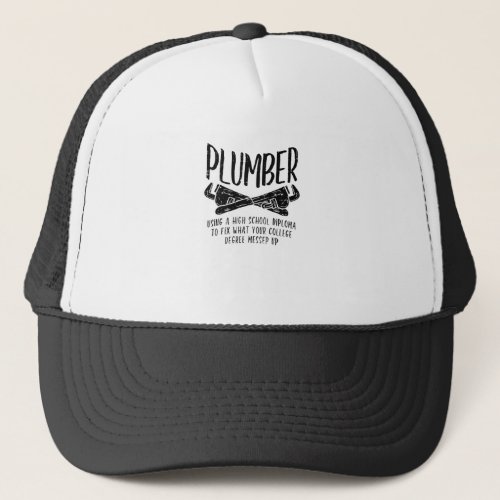 Funny Plumber Trucker Hat