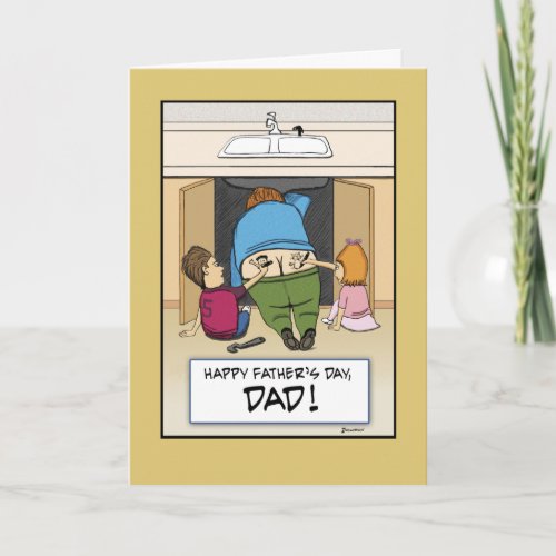 Funny Plumbers Crack Fathers Day Card