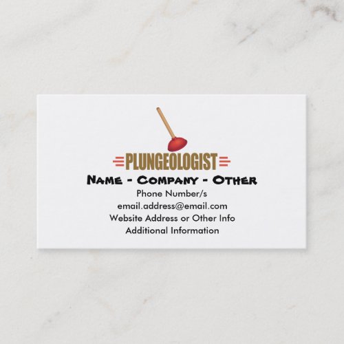 Funny Plumbing Business Card