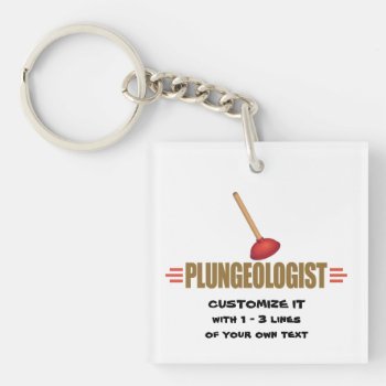 Funny Plumbing Keychain by OlogistShop at Zazzle