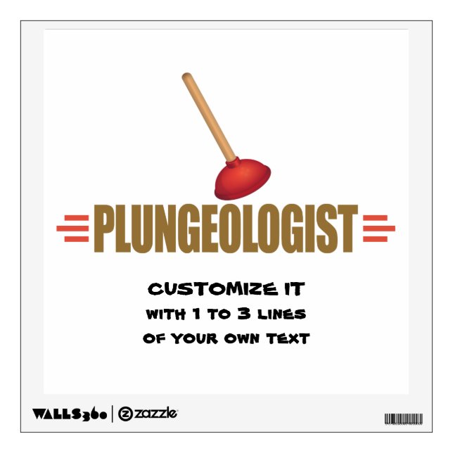 Funny Plumbing Wall Decal (Front)