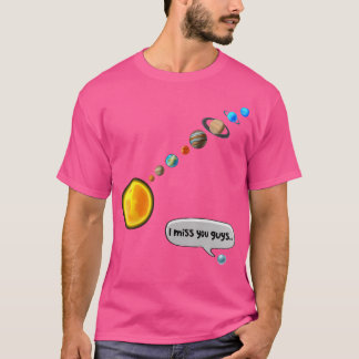 Funny Pluto And Solar System Space Science Astrono T-Shirt