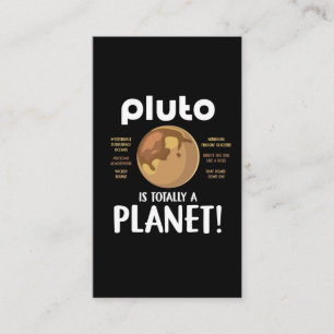 Funny Pluto Planet Facts Science Astronomy Humor Business Card