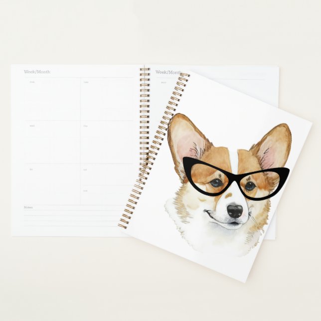 Funny Pmbroke welsh corgi Planner (Display)