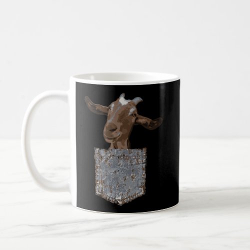 Funny Pocket Animal Peeking Baby Goat Coffee Mug