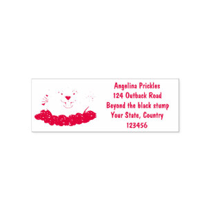 Funny pocket gopher digging cartoon illustration self-inking stamp