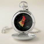 Funny Pocket Watch Gift with Surprises Rooster<br><div class="desc">Funny Pocket Watches with Surprised Curious Rooster - What's So Funny ? - Cartoon Fun Drawing and Playful Text - Customizable - or Choose / Add Your Unique Text / Fonts / Colors / Size - Make Your Special Watches Gift - Resize and move or remove and add elements /...</div>