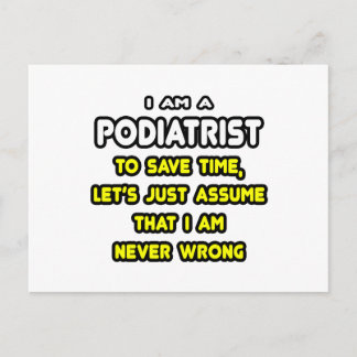 Funny Podiatrist T-Shirts and Gifts Postcard