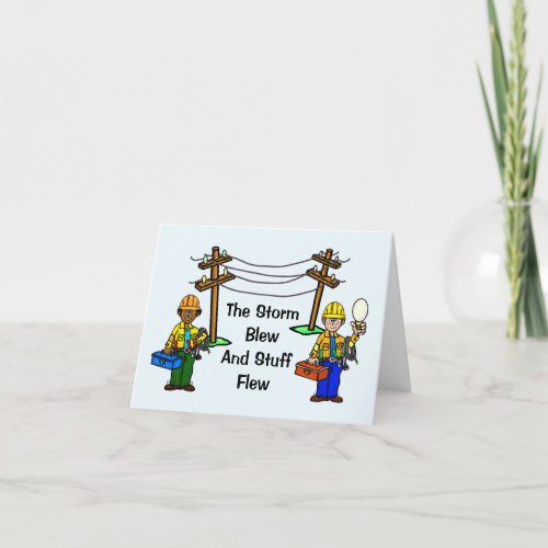 Funny Poem Electrical Linemen Greeting Card