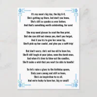 Funny Poem For 60th Birthday Woman