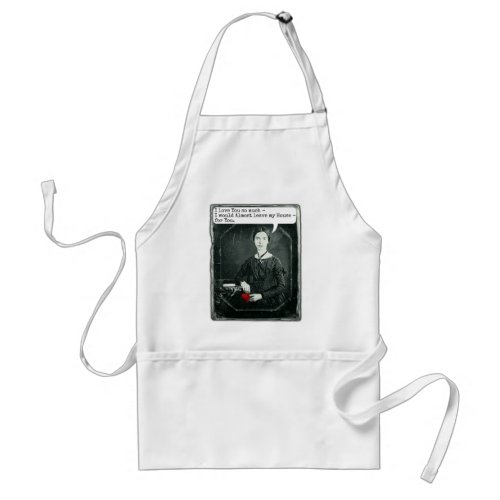 Funny Poet Emily Dickinson Valentines Day Adult Apron