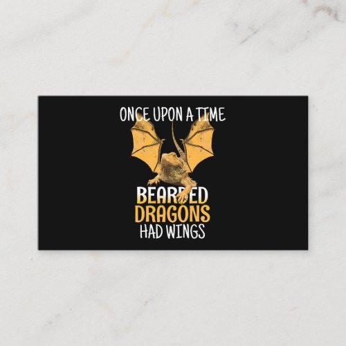 Funny Pogona Once Upon A Time Bearded Dragons Had  Business Card