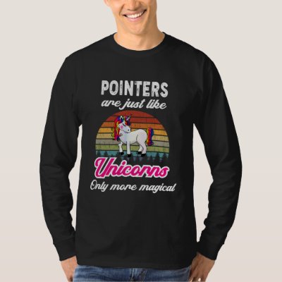 Funny Pointer Dogs Design Retro Unicorn Vintage Su T-Shirt