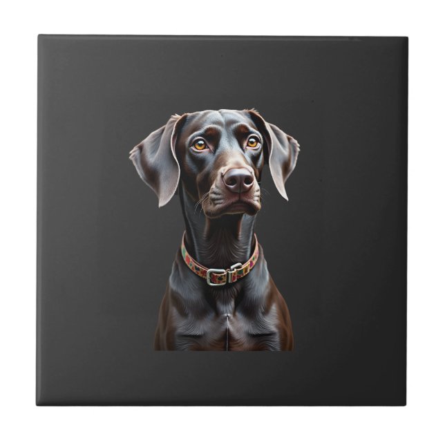 Funny Pointer Shirt Pointer Mom Dad Dog Lover Poin Ceramic Tile (Front)