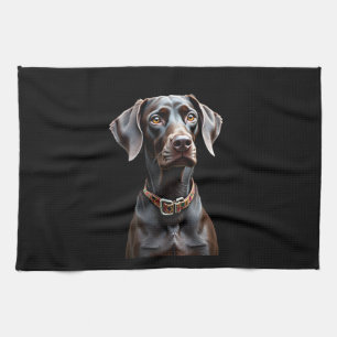 Funny Pointer Shirt Pointer Mom Dad Dog Lover Poin Kitchen Towel