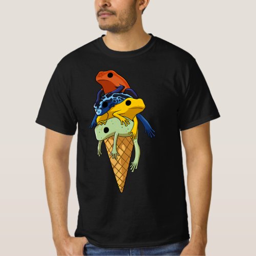 Funny Poison Dart Frogs Ice Cream T_Shirt