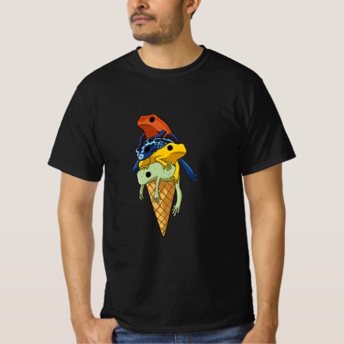 Funny Poison Dart Frogs Ice Cream  T_Shirt
