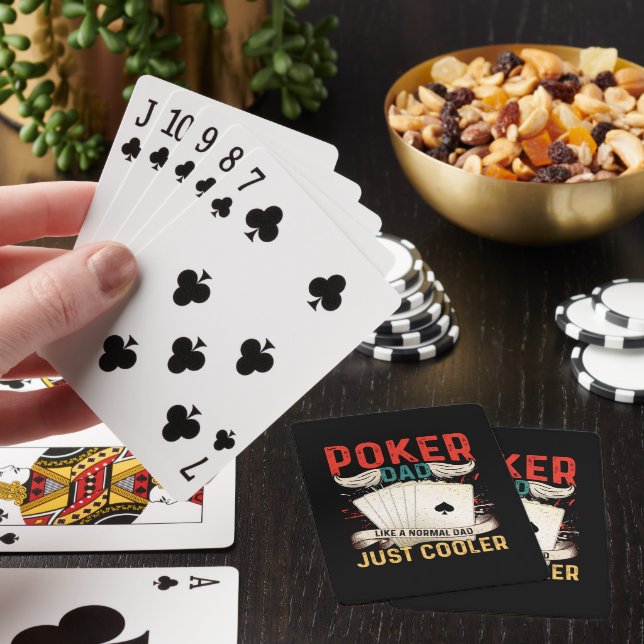 Funny Poker Dad word art  Cards (In Situ)