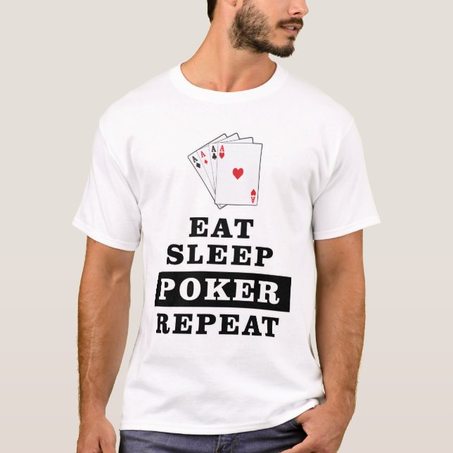 Funny Poker Design T-Shirt (Front)