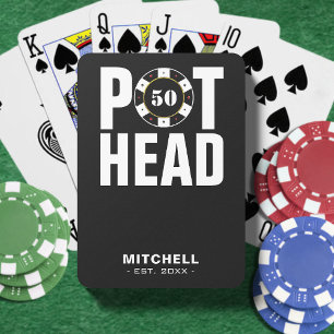 Funny Poker Humor Pot Head Cards