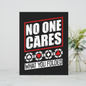 Funny Poker | No One Cares What You Folder (Standing Front)