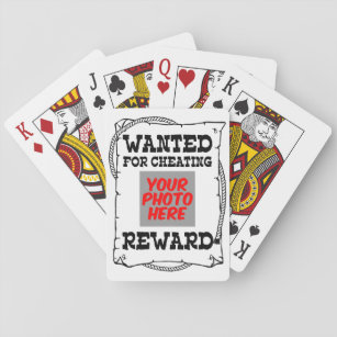 Funny Poker Player Gag Gift Idea, Wanted Poster Playing Cards