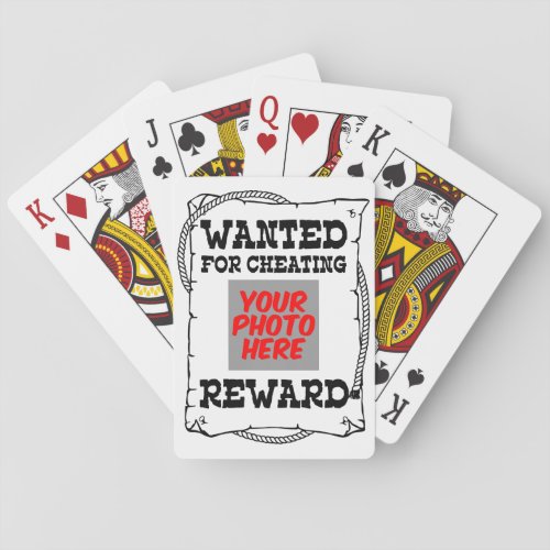 Funny Poker Player Gag Gift Idea Wanted Poster Playing Cards