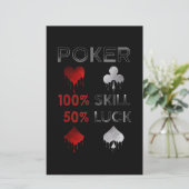 Funny Poker | Poker 100% Skill And 50% Luck (Standing Front)