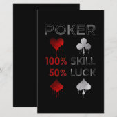 Funny Poker | Poker 100% Skill And 50% Luck (Front/Back)