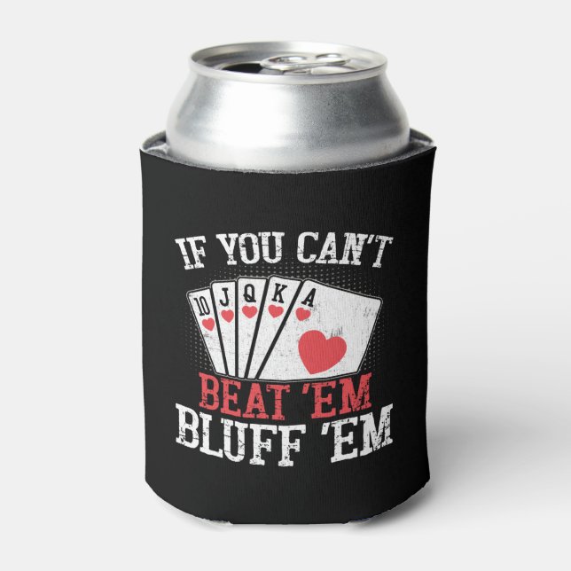 Funny poker word art  can cooler (Can Front)