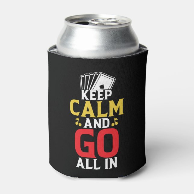 Funny poker word art can cooler (Can Front)