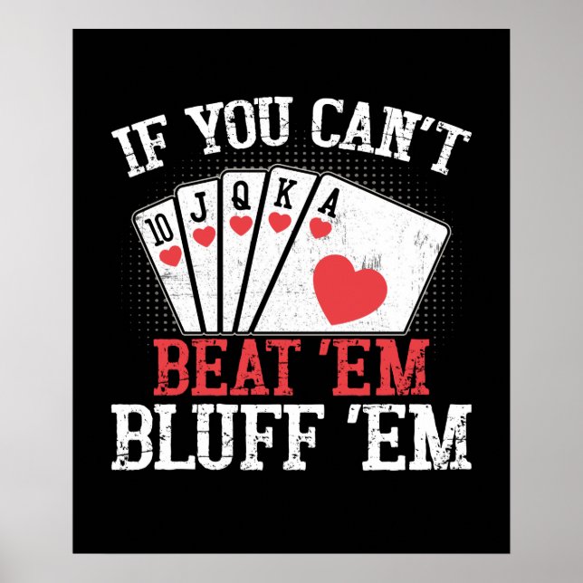 Funny poker word art Gambling Casino Poster (Front)