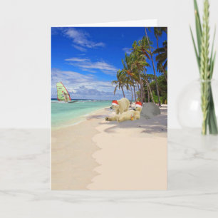 Funny Polar Bear Christmas Holiday Card