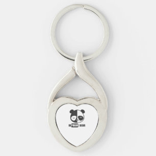 Funny Polar Bear Painting For Animal Lover Keychain