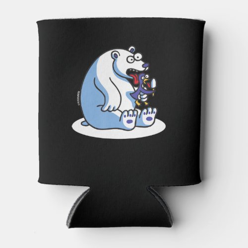 Funny Polar Bear Penguin Ice Cream Animal Lover Can Cooler