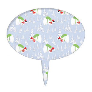 funny polar bear santa cake topper