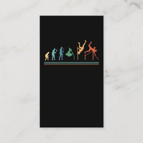 Funny Pole Vaulting Evolution Pole Vaulter Business Card