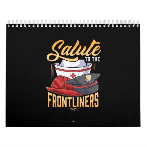 Funny Police Firefighter Frontliner Nurse Gifts Calendar