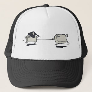 Funny Police Humor - Ctrl Chasing Esc Key Trucker Hat