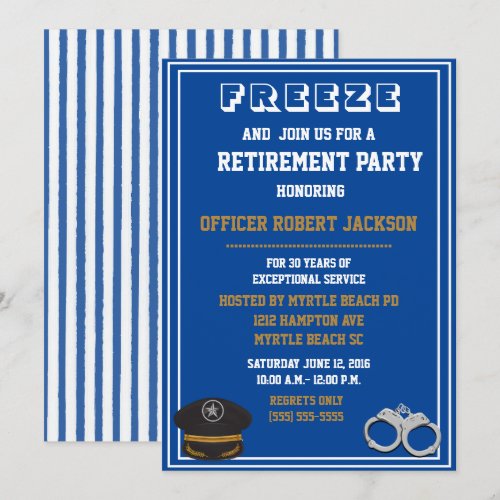 Funny Police Law Enforcement Retirement