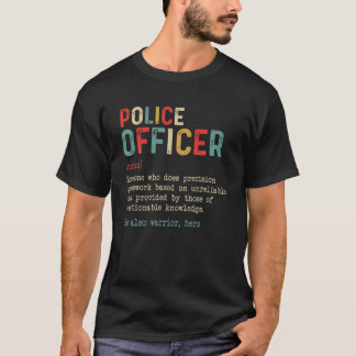 Funny Police Officer Definition For Vintage T-Shirt