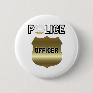 Funny Police Officer Gifts Button