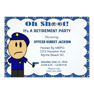 Policeman Retirement Invitations Zazzle