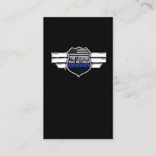 Funny Police Officer Retirement Legend Has Retired Business Card