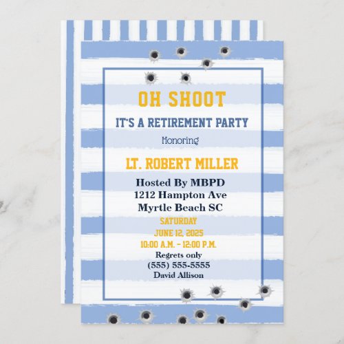 Funny  Police Officer Retirement Party Invitation