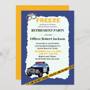 Funny Police Officer Retirement Party Invitation
