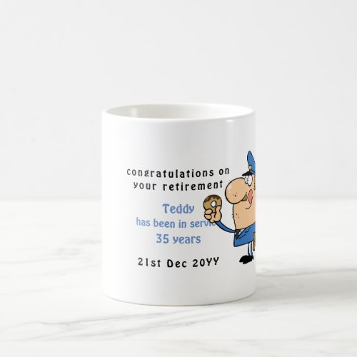 Funny Police Officers Retirement Mug Personalized