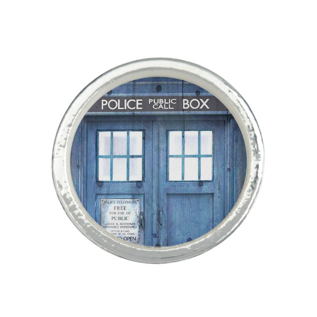 Funny Police phone Public Call Box Ring (Front)